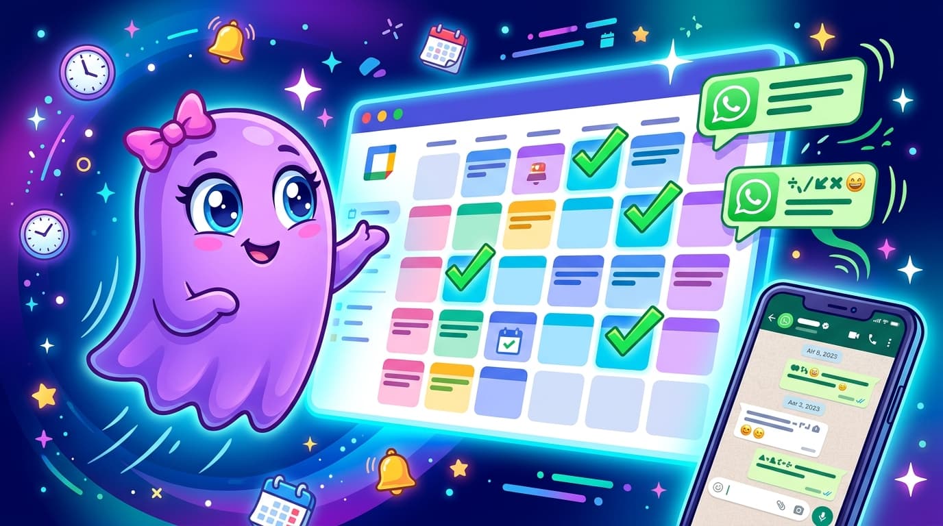 Google Calendar + Verboo: 65% Menos No-Show no WhatsApp