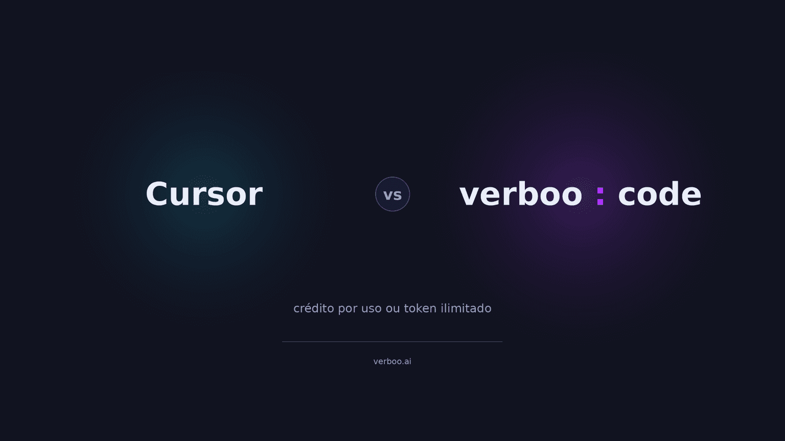 Cursor vs Verboo Code: crédito por uso ou token ilimitado